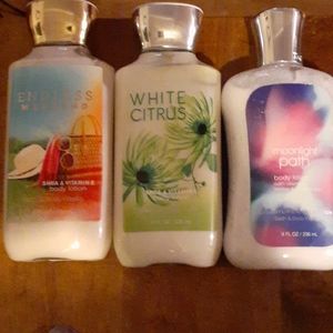 Bundle of used bath and body lotions